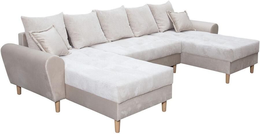 COLLECTION AB Zithoek Raisa U-vorm met vering kussens en stiksels in het zitgebied - Foto 10