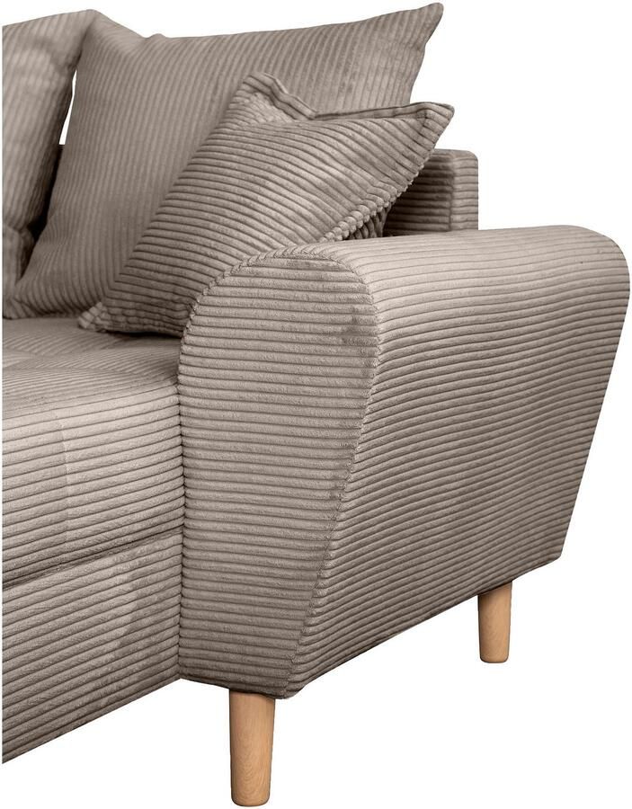 COLLECTION AB Zithoek Raisa U-vorm met vering kussens en stiksels in het zitgebied