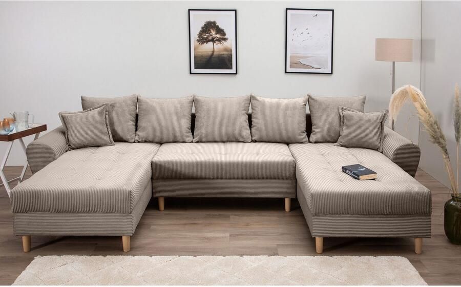 COLLECTION AB Zithoek Raisa U-vorm met vering kussens en stiksels in het zitgebied - Foto 5