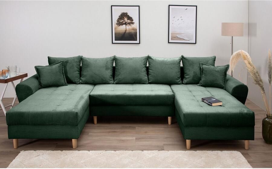 COLLECTION AB Zithoek Raisa U-vorm met vering kussens en stiksels in het zitgebied - Foto 5