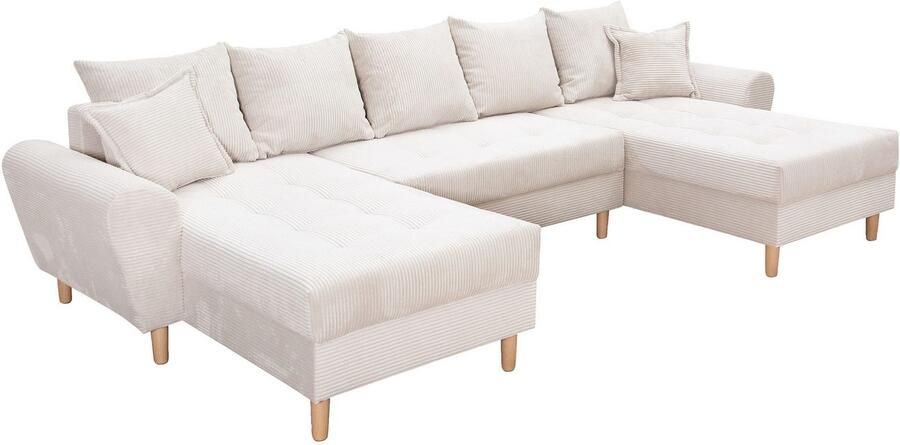 COLLECTION AB Zithoek Raisa U-vorm met vering kussens en stiksels in het zitgebied - Foto 8