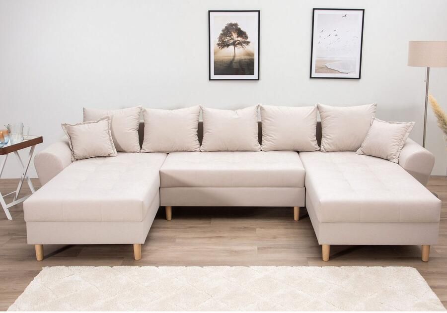 COLLECTION AB Zithoek Raisa U-vorm met vering kussens en stiksels in het zitgebied - Foto 4