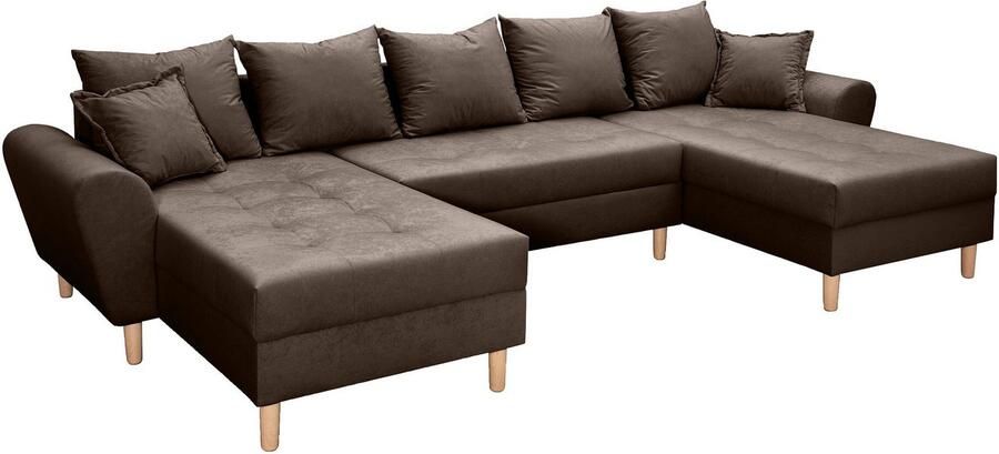 COLLECTION AB Zithoek Raisa U-vorm met vering kussens en stiksels in het zitgebied - Foto 8