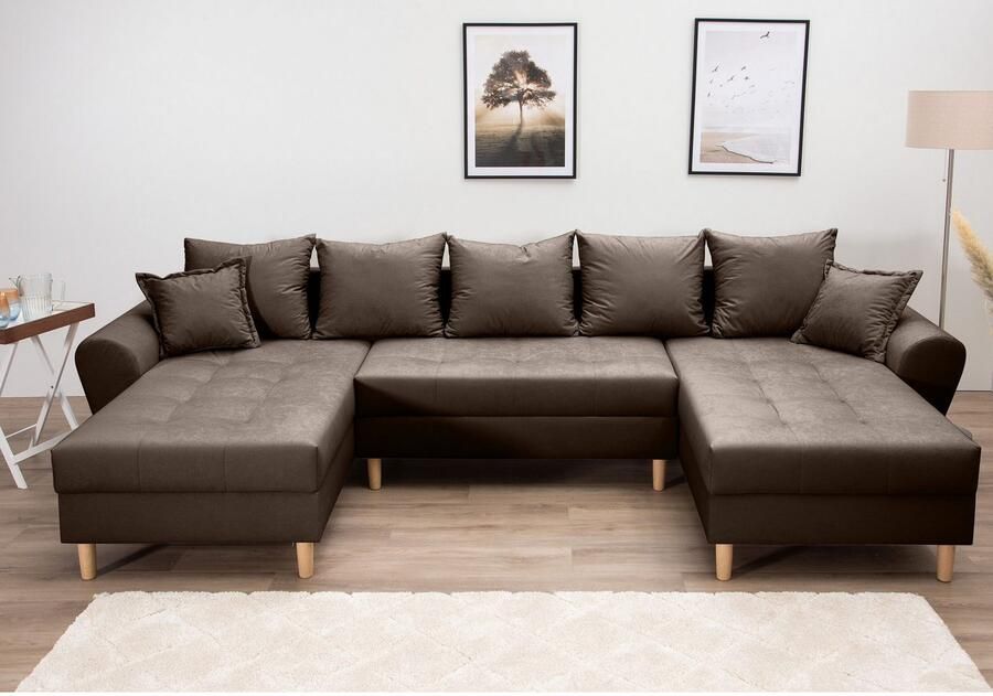 COLLECTION AB Zithoek Raisa U-vorm met vering kussens en stiksels in het zitgebied - Foto 4