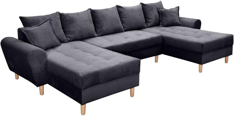 COLLECTION AB Zithoek Raisa U-vorm met vering kussens en stiksels in het zitgebied - Foto 8