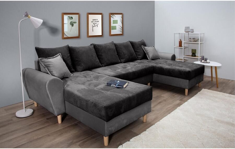 COLLECTION AB Zithoek Raisa U-vorm met vering kussens en stiksels in het zitgebied - Foto 7