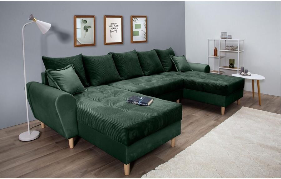 COLLECTION AB Zithoek Raisa U-vorm met vering kussens en stiksels in het zitgebied - Foto 7