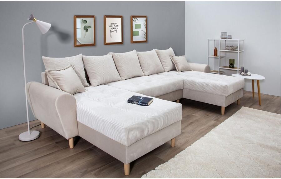 COLLECTION AB Zithoek Raisa U-vorm met vering kussens en stiksels in het zitgebied - Foto 7