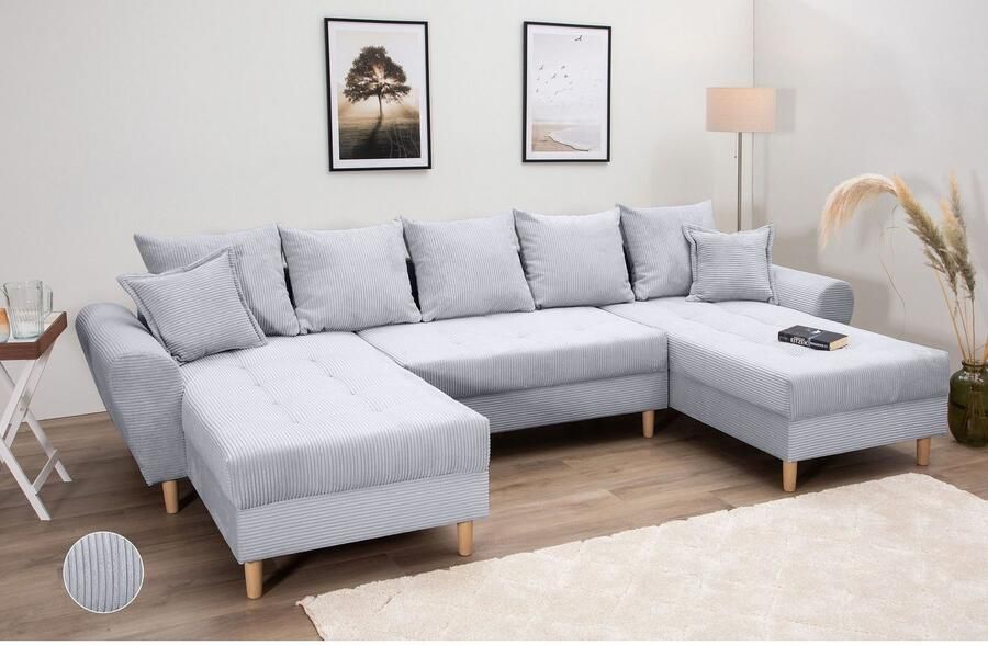 COLLECTION AB Zithoek Raisa U-vorm met vering kussens en stiksels in het zitgebied - Foto 4