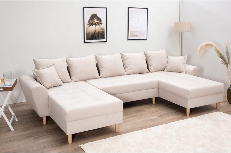 COLLECTION AB Zithoek Raisa U-vorm met vering kussens en stiksels in het zitgebied - Foto 5