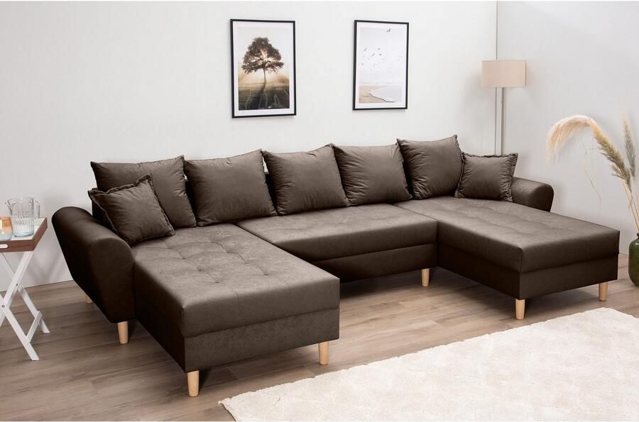 COLLECTION AB Zithoek Raisa U-vorm met vering kussens en stiksels in het zitgebied - Foto 5