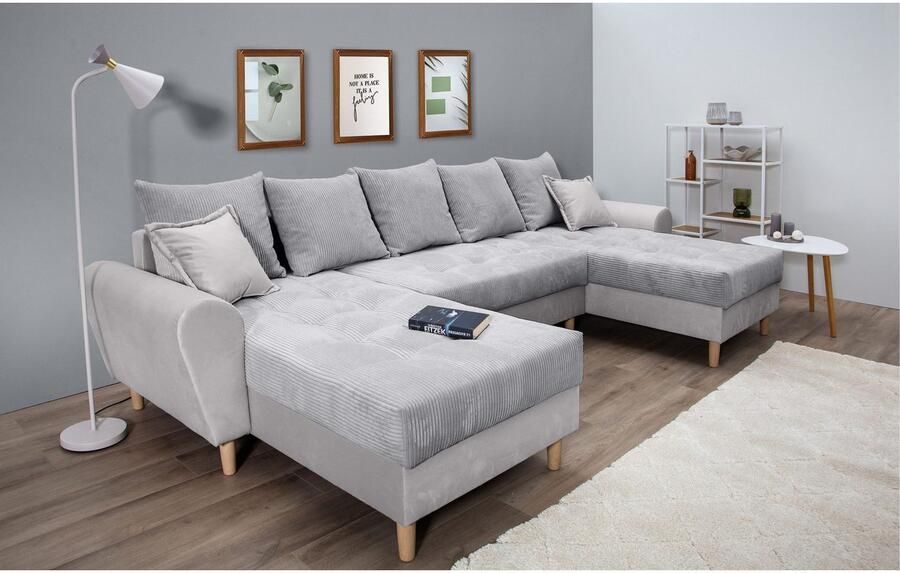 COLLECTION AB Zithoek Raisa U-vorm met vering kussens en stiksels in het zitgebied - Foto 7