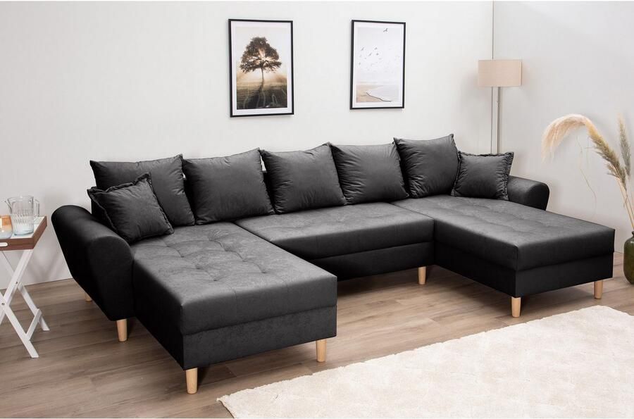 COLLECTION AB Zithoek Raisa U-vorm met vering kussens en stiksels in het zitgebied - Foto 5