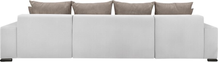 COLLECTION AB Zithoek XL-Josy U-vorm breedte 313 cm cord- mix incl. bedfunctie bedlade met 4 gelijk grote rugkussens - Foto 18