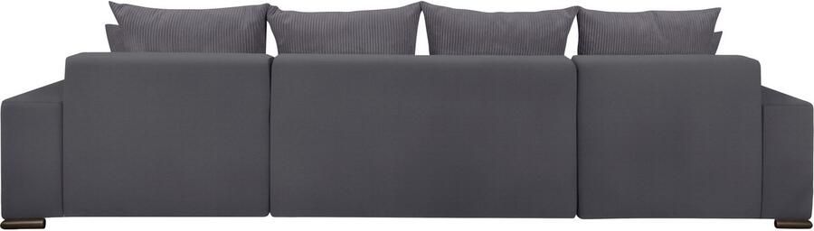 COLLECTION AB Zithoek XL-Josy U-vorm breedte 313 cm cord- mix incl. bedfunctie bedlade met 4 gelijk grote rugkussens - Foto 18