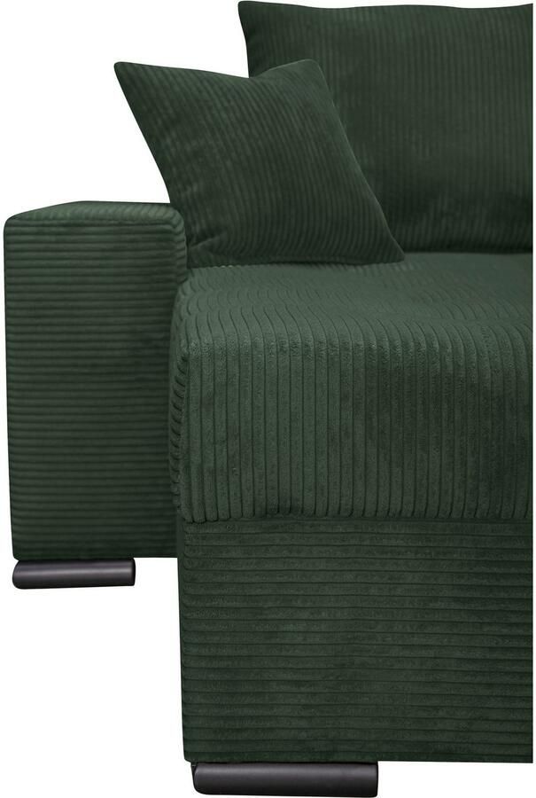 COLLECTION AB Zithoek XL-Josy U-vorm breedte 313 cm cord- mix incl. bedfunctie bedlade met 4 gelijk grote rugkussens - Foto 6