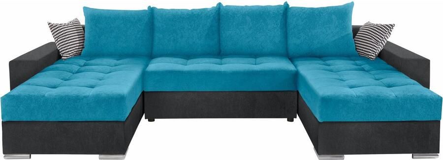 COLLECTION AB Zithoek Josy XL U-vorm breedte: 313 cm incl. bedfunctie bedlade met 4 gelijk grote rugkussens - Foto 6