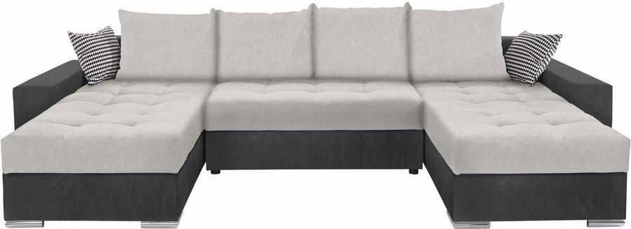 COLLECTION AB Zithoek Josy XL U-vorm breedte: 313 cm incl. bedfunctie bedlade met 4 gelijk grote rugkussens - Foto 6