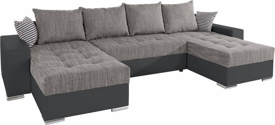 COLLECTION AB Zithoek XL-Josy U-vorm breedte 313 cm kunstleer-mix microvezel - Foto 6