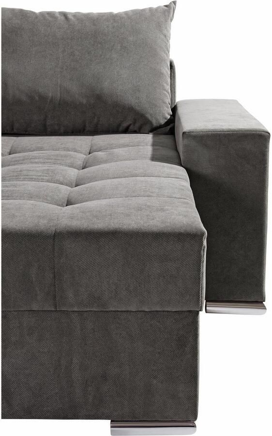 COLLECTION AB Zithoek XL-Josy U-vorm breedte 313 cm platweefsel structuur kunstleer - Foto 6