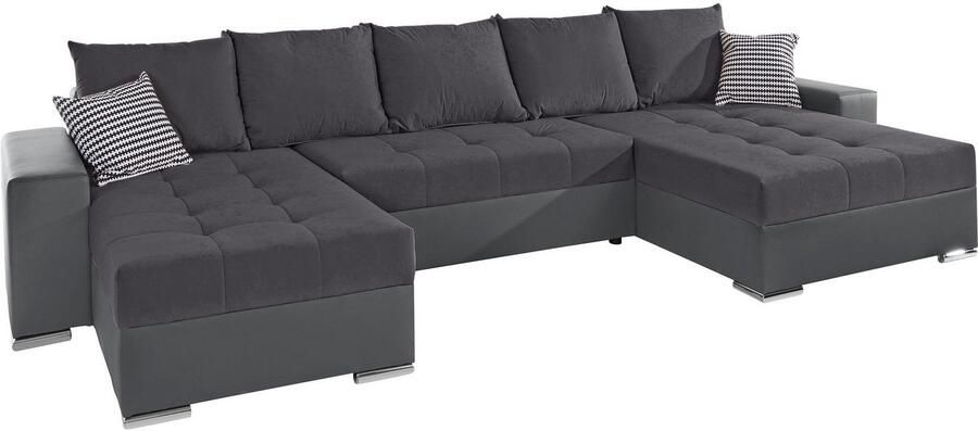 COLLECTION AB Zithoek XXL-Josy U-vorm breedte 333 cm met 2 recamieren 77 & 97 cm - Foto 5