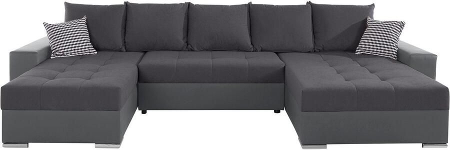 COLLECTION AB Zithoek XXL-Josy U-vorm breedte 333 cm met 2 recamieren 77 & 97 cm - Foto 11