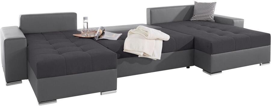 COLLECTION AB Zithoek XXL-Josy U-vorm breedte 333 cm met 2 recamieren 77 & 97 cm - Foto 10