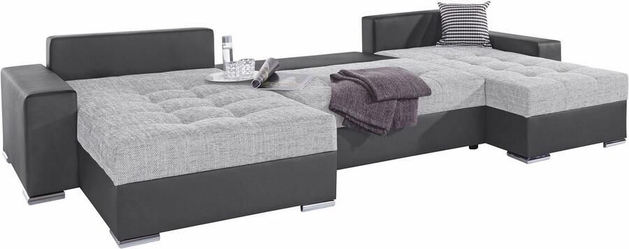 COLLECTION AB Zithoek XXL-Josy U-vorm breedte 333 cm met 2 recamieren 77 & 97 cm - Foto 9