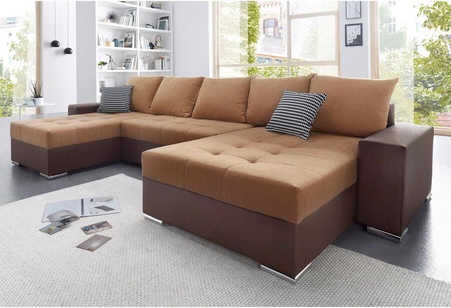 COLLECTION AB Zithoek XXL-Josy U-vorm breedte 333 cm met 2 recamieren 77 & 97 cm - Foto 3