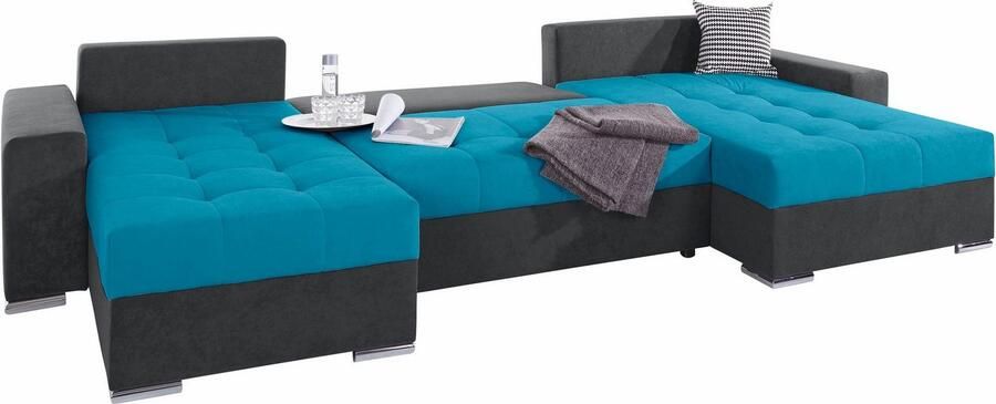 COLLECTION AB Zithoek XXL-Josy U-vorm breedte 333 cm met 2 recamieren 77 & 97 cm - Foto 7