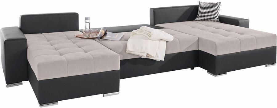 COLLECTION AB Zithoek XXL-Josy U-vorm breedte 333 cm met 2 recamieren 77 & 97 cm - Foto 8