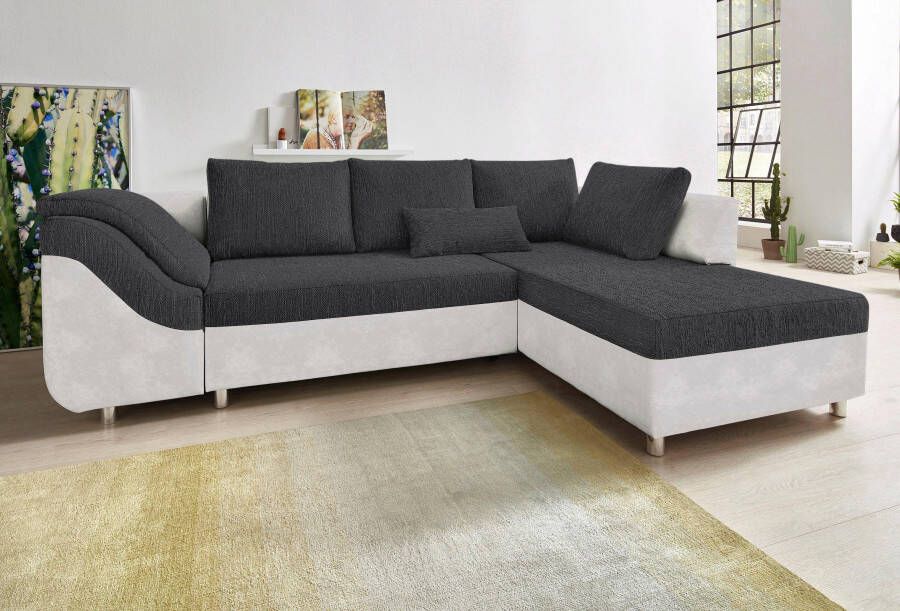 COLLECTION AB Hoekbank Sally met en zonder slaapfunctie inclusief losse rug- en sierkussens