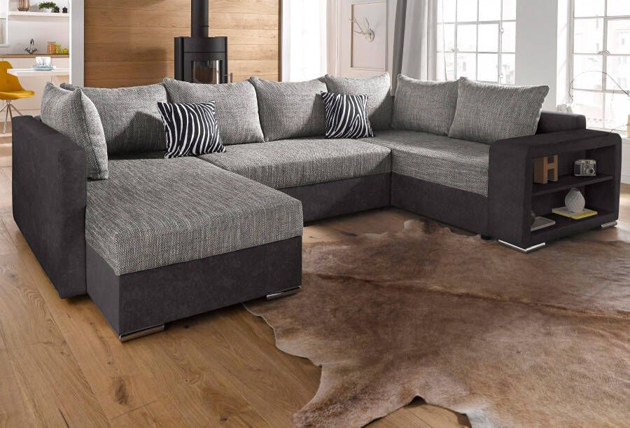 COLLECTION AB Zithoek John U-vorm met slaapfunctie naar keuze met binnenvering - Foto 7