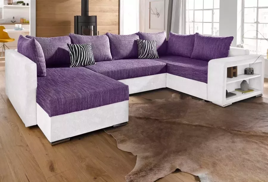 COLLECTION AB Zithoek John U-vorm met slaapfunctie naar keuze met binnenvering - Foto 7