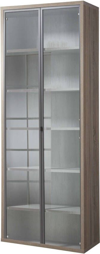 Composad Archiefkast DISEGNO boekenkast met 2 glasdeuren verstelbare planken hoogte 217 cm 100% gerecycled hout made in italy - Foto 6