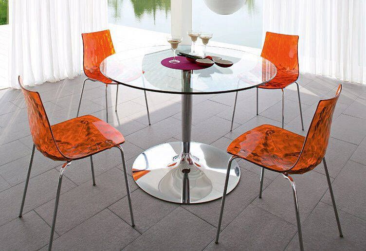 Connubia by calligaris Glazen tafel Planeet CB 4005-V Elegante kolomtafel - Foto 8