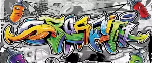 Consalnet Fotobehang Veelkleurige graffiti