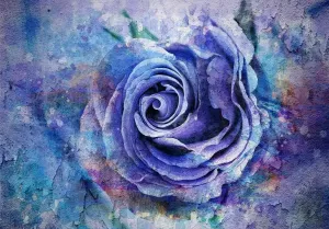 Consalnet Vliesbehang Blauwe vintage bloem