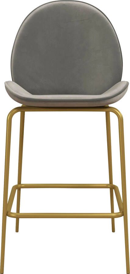 CosmoLiving by Cosmopolitan Barkruk Astor Zacht verdikte zitting en rugleuning messingkleurig frame zithoogte 63 cm (1 stuk) - Foto 10