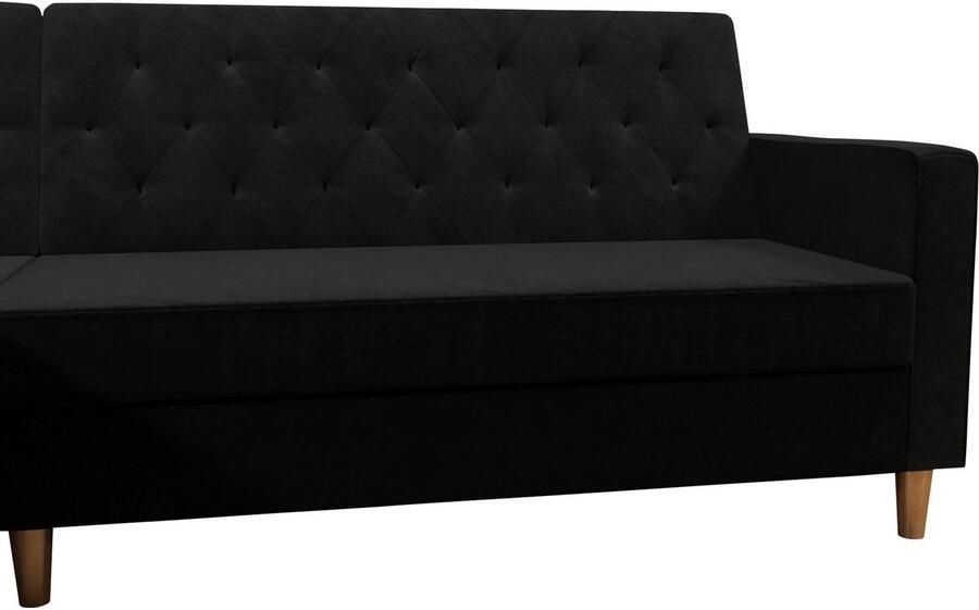 CosmoLiving by Cosmopolitan Hoekbank Liberty L-vorm met slaapfunctie récamier aan beide kanten te monteren zithoogte 43 cm - Foto 13
