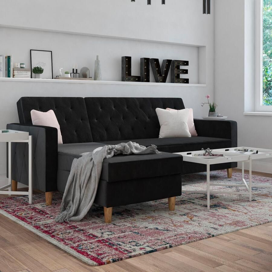 CosmoLiving by Cosmopolitan Hoekbank Liberty L-vorm met slaapfunctie récamier aan beide kanten te monteren zithoogte 43 cm - Foto 2