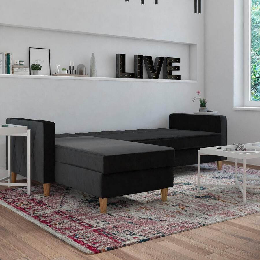 CosmoLiving by Cosmopolitan Hoekbank Liberty L-vorm met slaapfunctie récamier aan beide kanten te monteren zithoogte 43 cm - Foto 4