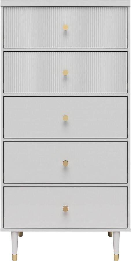 CosmoLiving by Cosmopolitan Kast Elizabeth met 5 laden met goudkleurige accenten breedte 70 cm hoogte 141 cm - Foto 5