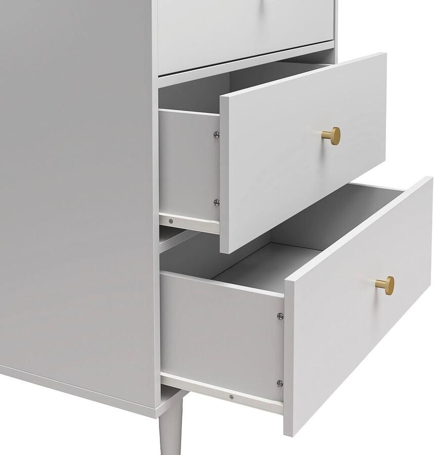 CosmoLiving by Cosmopolitan Kast Elizabeth met 5 laden met goudkleurige accenten breedte 70 cm hoogte 141 cm - Foto 2