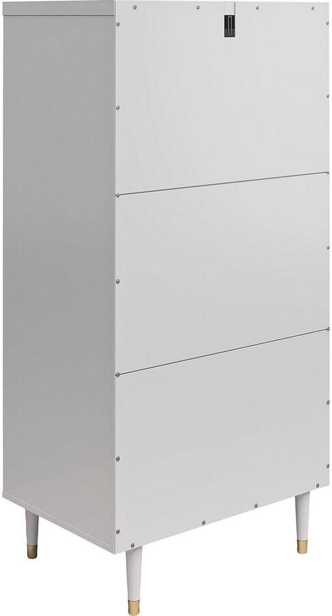 CosmoLiving by Cosmopolitan Kast Elizabeth met 5 laden met goudkleurige accenten breedte 70 cm hoogte 141 cm - Foto 4