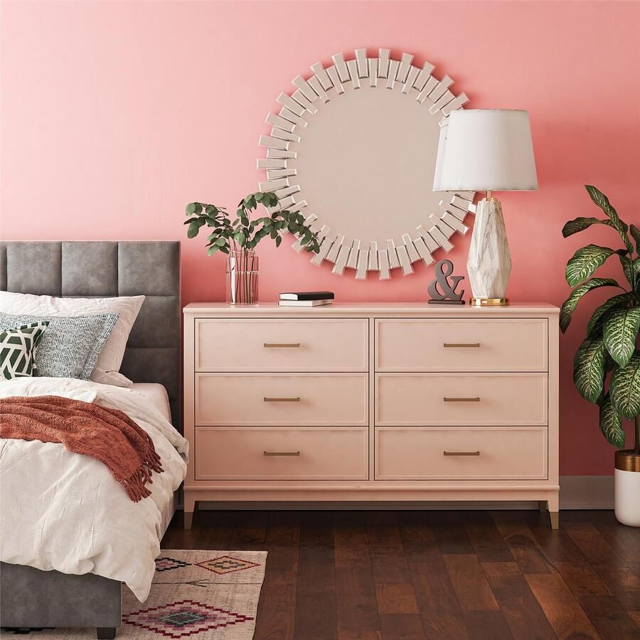 CosmoLiving by Cosmopolitan Kast Westerleigh met 6 laden mdf poten van massief hout hoogte 85 cm breedte 145 cm - Foto 2