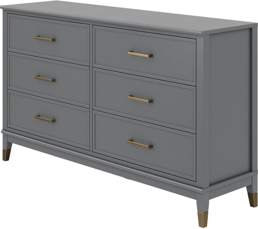 CosmoLiving by Cosmopolitan Kast Westerleigh met 6 laden mdf poten van massief hout hoogte 85 cm breedte 145 cm - Foto 5