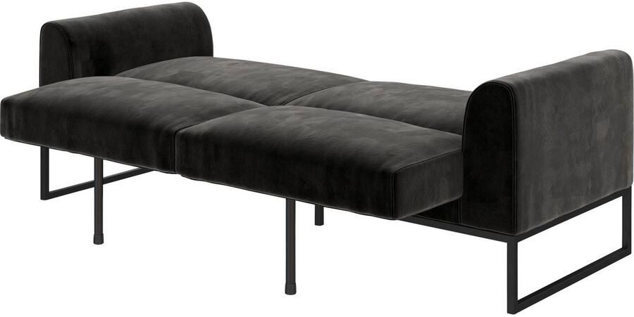 CosmoLiving by Cosmopolitan Slaapbank Adley Veloursstof slaapfunctie rugleuning 2-delig zithoogte 47 5 cm (1 stuk) - Foto 13