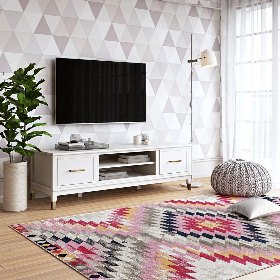CosmoLiving by Cosmopolitan Tv-meubel Westerleigh Commode met 3 x kabeldoorvoeren MDF breedte 152 cm - Foto 2