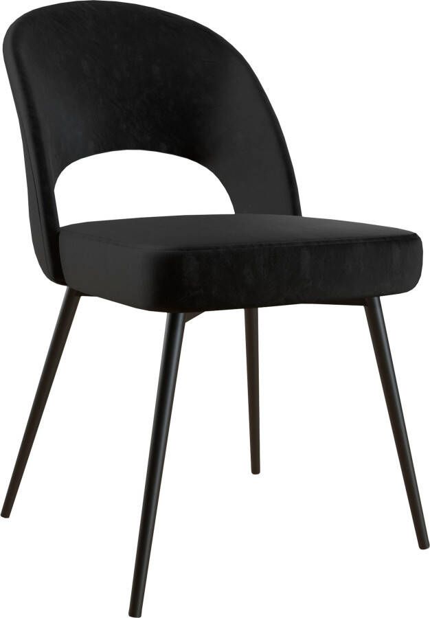 CosmoLiving by Cosmopolitan Eetkamerstoel Astor Zacht verdikte zitting en rugleuning messingkleurig frame zithoogte 47 cm (1 stuk) - Foto 14